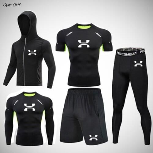 Mens Sweatshirt Basketball Sports Suit Gym Training Tights Fighting T-Shirt WRESTLING TIGHTS Compression Suit Quick Drying Suit