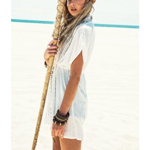 2021 New Beach Cover Up White Lace Swimsuit cover up Summer Crochet Beachwear Bathing suit cover ups Beach Dress