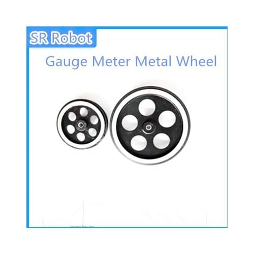 Rotary Encoder Gauge Meter Metal Wheel For Measuring Wheel 300mm 200mm And 4/5/6/7/8/9/10mm DIY Robot Car Toy Kit by My Factory