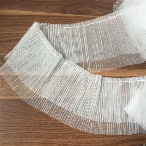 14cm width mesh Hem of fabric/2 layer mesh ruffles lace/DIY garment skirt hem lace fabric accessories