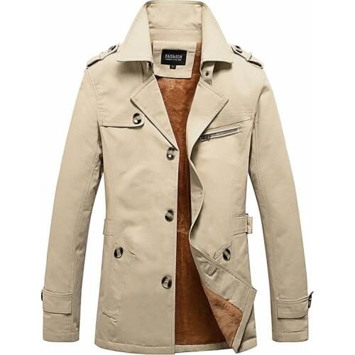 TEHEZAD Men's Long Trench Coats
