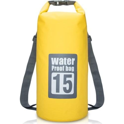 15L 20L Outdoor Waterproof Dry Bag Kayaking Canoeing Swimming Bags Travel Kits Backpack Storage Bag PVC