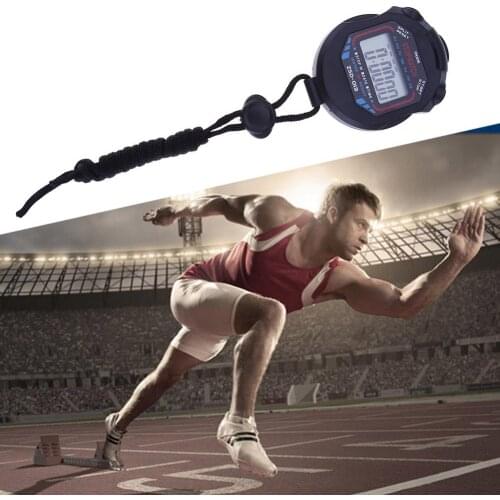 Waterproof Sports Stopwatch Professional Handheld Digital LCD Sports Stopwatch Chronograph Counter Timer with Strap
