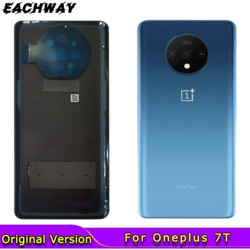 New Cover For Oneplus 7T Back Glass Rear Housing Cover Replacement Back Door Battery Case for Oneplus 1+7T With Camera Lens