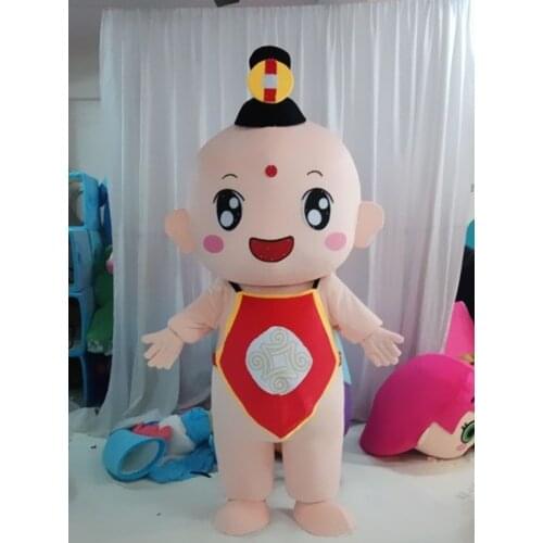 Lively and Cute Lucky Boy Mascot Doll Blessing Doll Cartoon Doll Props Bellyband Boy Baby Costume