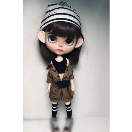 1/6Doll Rompers Blyth Jumpsuit Vest Doll Outfit (Fit Ob24,Pullip,Azone,Licca,BJD,ICY)