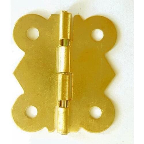 1000pcs 26*30mm 90 Degrees Gold Color Archaize Little Butterfly Hinges Cabinet Hardware Accessories Lace Copper Hinge Box
