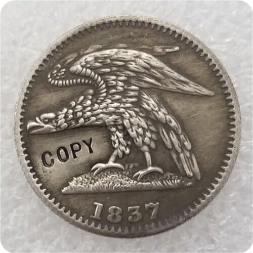 1837 United States 3 Cents - Hard Times Token - Feuchtwanger Copy Coin