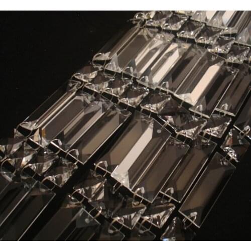 20M/Lot Crystal GLASS square beads strands, glass curtain strands , crystal beads curtain free shipping