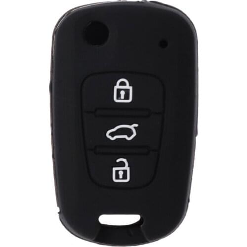 2020 New 3 Buttons Silicone Car Key Fob Cover Case For Hyundai i30 Verna Veloster