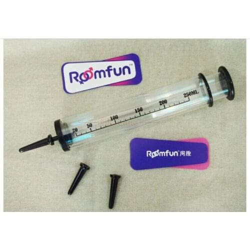 250ml Large plastic enema syringe washing court anal cleaning syringe massage tool for enema bag free shipping