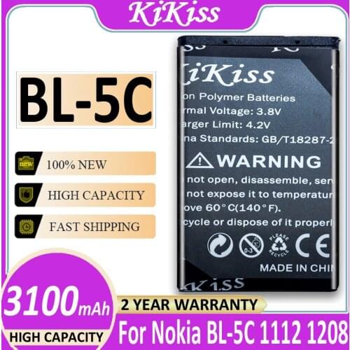 3100mAh BL-5C BL 5C Battery For Nokia n70 n71 1112 1208 1600 6230 6330 6263 6267 6270 6555 6600 6630 6670 6680 6681 6682 6820