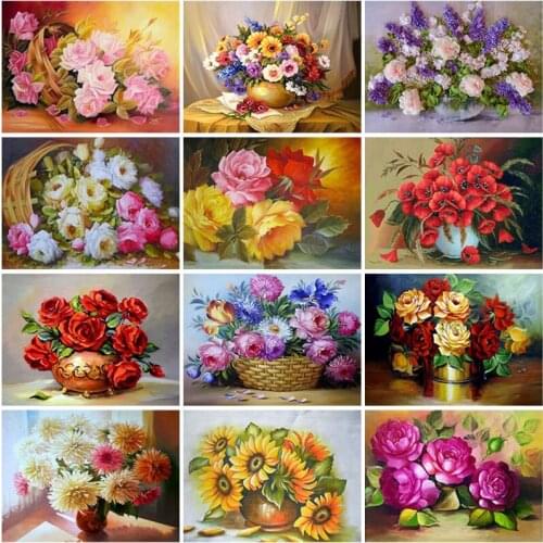 DIY 5D Diamond Painting Full Square Drill Flower Diamond Embroidery Cross Stitch Kit Rhinestone Mosaic Gift Wall Art Home Decor