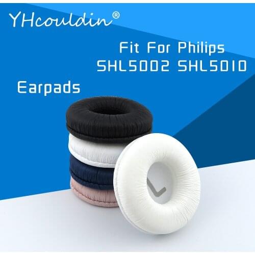Earpads For Philips SHL5002 SHL5010 Headphone Accessaries Replacement Ear Cushions Wrinkled Leather Material