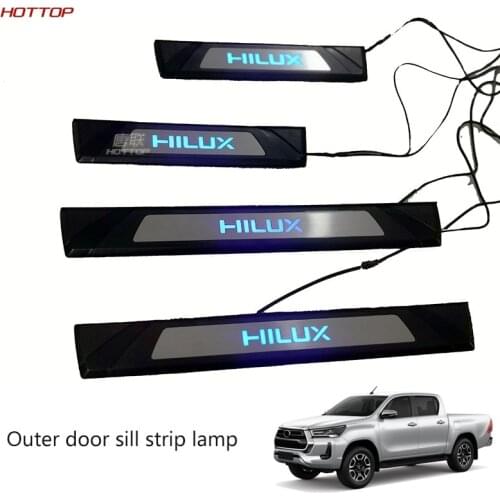 Car Door Welcome Pedal For Toyota Hilux 2020 Modified Inner Door Welcome Lights