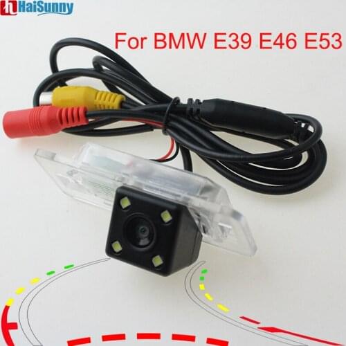 Car Parking Camera Dynamic Line Reverse Backup Rear Camera For BMW E39 E53 E46 With Night Vision 170 View Angle