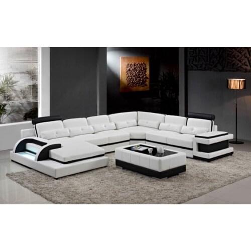 Large Corner Leather Sofa For Modern Sectional Sofa U Shaped