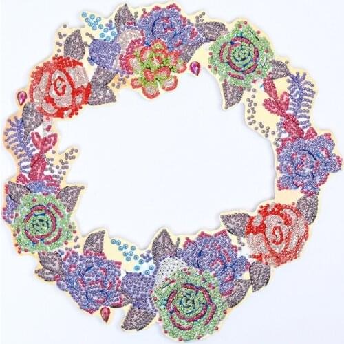 Chingaco Flower 5D Diamond Painting Wreath Garland for Party Festival Wall Decoration