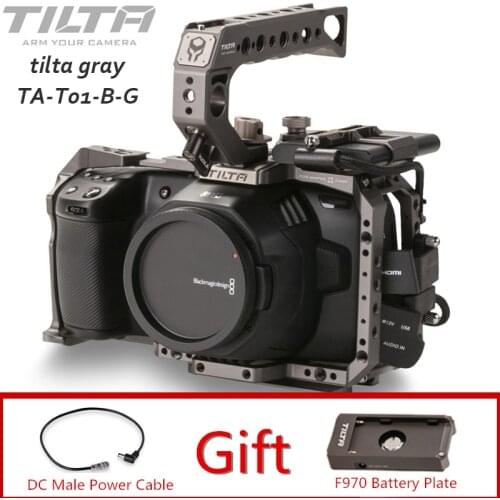 Tilta BMPCC 4K 6K Cage Full Cage Black Cage SSD Drive Holder Top Handle Baseplate Sunhood for BlackMagic BMPCC 4K 6K Accessories