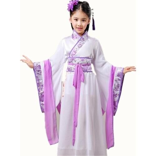 Childrens Hanfu new costume costumes children Hanfu skirt skirt fairy photo Guzheng tea show clothing classical dance costumes