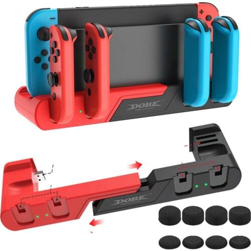 Joy Cons Controllers Charger Stand Charging Dock Base Station For Nintendo Switch NS NX Console Charge Holder 2 Game Slots