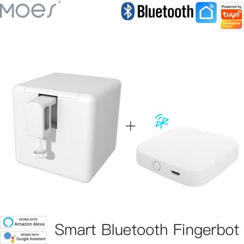 Moes Tuya Smart Bluetooth Fingerbot Switch Button Pusher Smart Life App Voice Control via Alexa, Google Assistant