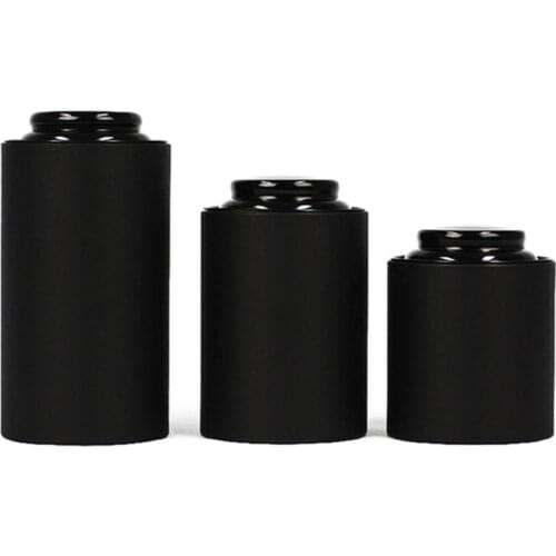 Xin Jia Yi Packaging Black Different Sizes Paper Tea Box Round Custom Home Decoration Accessories Luxury Tea Tube Free Package