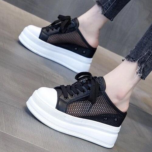 Luxury Designer Shoes Women Sneakers Off White Shoes Lace Couples Thick Bottom Increased girl Casual Platform Sneakers Size34-44