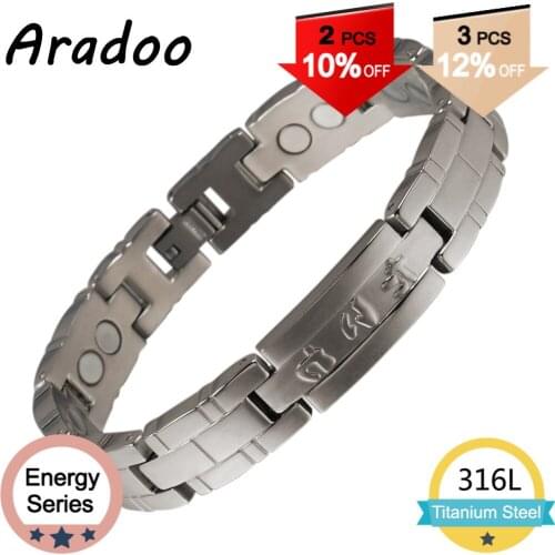 ARADOO Magnetic Health Energy Anti-Radiation Strengthen Immunity Maintains Slimness Improves Skin Quality Bracelet