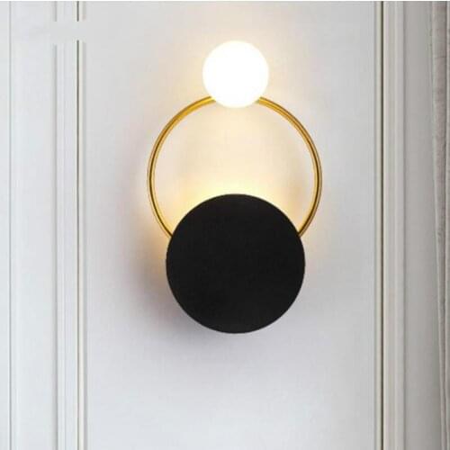 Nordic Retro Bedside LED Wall Lamp Art Brass Foyer Background Bedroom Restaurant Aisle Wall Sconce Lighting Free Shipping