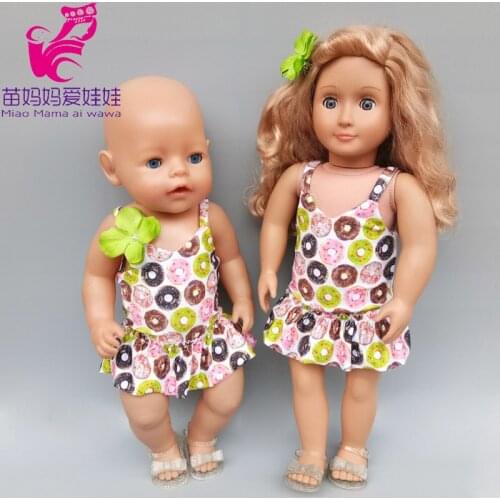 For 43cm doll clothes long sleeve lace dress for 17 inch baby doll clothes for 18 inch girl doll baby girl gifts