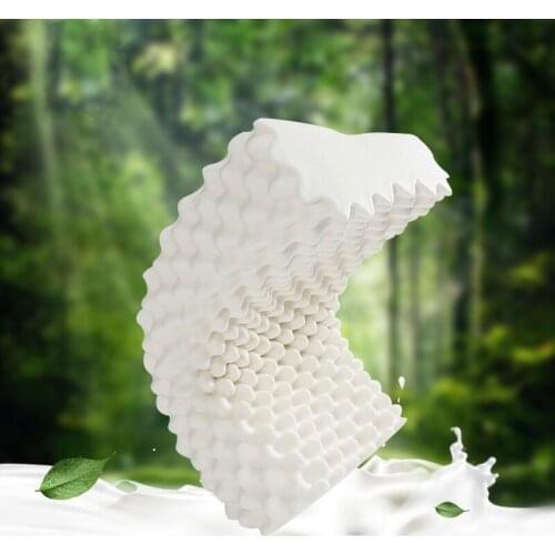 Thailand Import Natural Latex Cervical Pillow Neck Protection Pillows for Sleeping Orthopedic Pillow with Pillowcase Bed Pillow