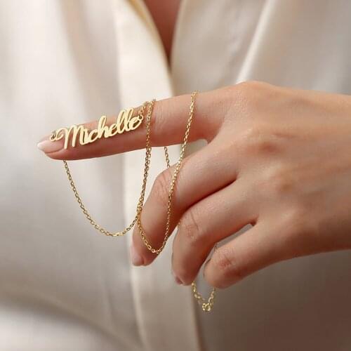Fils Custom Necklace-Personalized Custom Name Pendant Stainless Steel Necklace Engraved Nameplate-Necklace for Woman-Bridesmaid