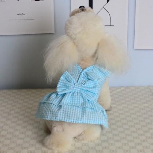 Puppy Pet Dogs Dress Clothes Summer Dog Costume Dog Princess Dress with Bowknot Pet Puppy Princess Skirt Clothing Pet Apparel