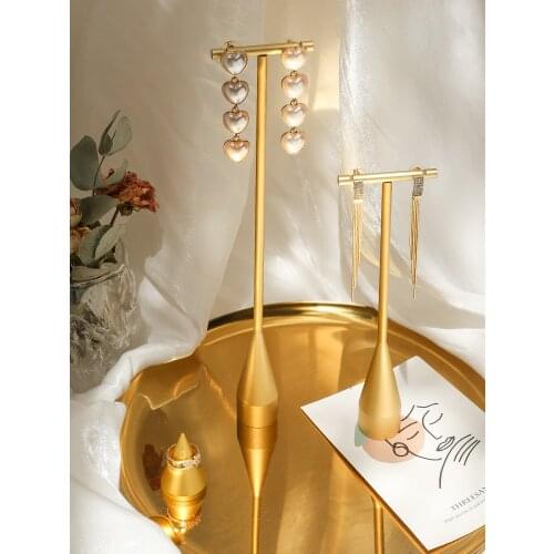 Black Silver Gold Metal Stand Up Earrings Display Holder Jewelry Display Stand