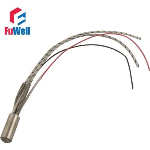 Accept Custom) 304 Stainless Steel Single Head Heating Cartridge Heater with Type K Thermocouple 6mm Tube Diameter