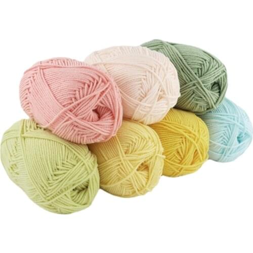 50g/ball Crochet Yarn Anti-Pilling Hand Knitting Thread for Cardigan Scarf Hat Sweater Doll Milk Cotton Crochet Yarn Cotton
