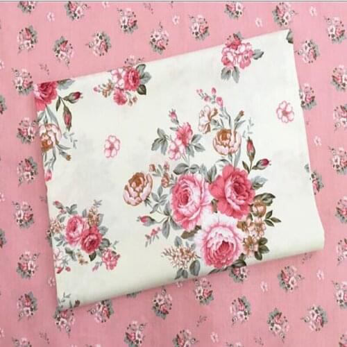 100x160cm Romantic Big Blooming Peony Flower & All-over small flowers cotton floral fabric For DIY Sewing Quilting Bedding Cloth