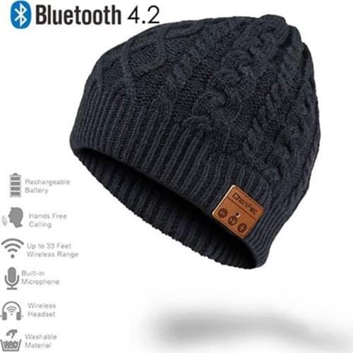 Best Christmas Gift Wireless Bluetooth 4.2 Music Hat Cap with Stereo Headset Headphone Earphone Speaker Mic Support TF Card