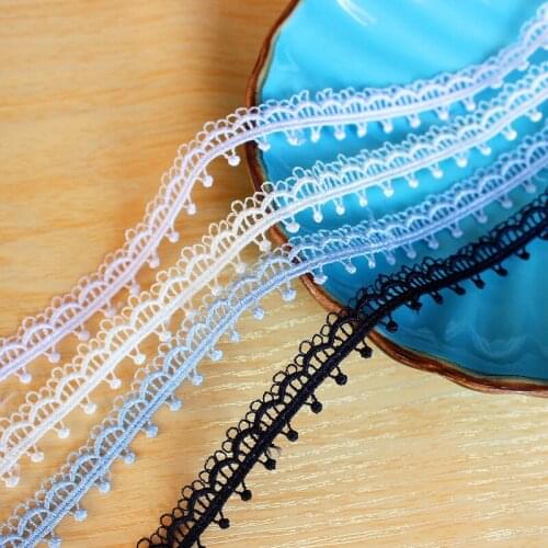 10Yards/lot 1.5CM wide exquisite PT thread polyester silk dot embroidery lace trim home curtain Lolita clothing accessories