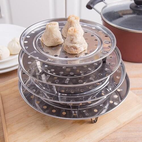 Stainless Steel Tripod Bun Steamer Rack Insert Stock Pot Tray Stand Cooking Tool