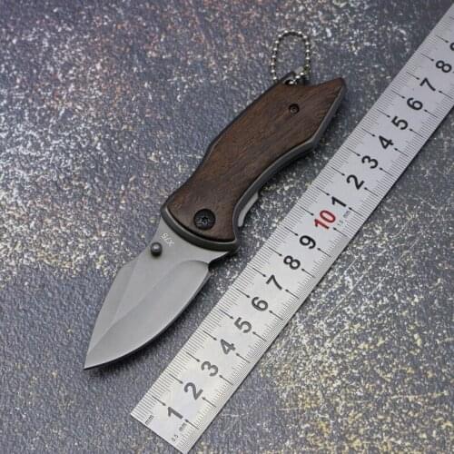 Customized X75 folding knife 8CR13MOV blade Redwood handle outdoor camping Mountaineering tactical pocket fruit knives EDC tools