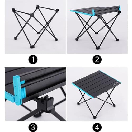 Outdoor Table Camping Self-driving Car Folding Table Folding Portable Outdoor Tables Aluminum Alloy Camping Desk Table