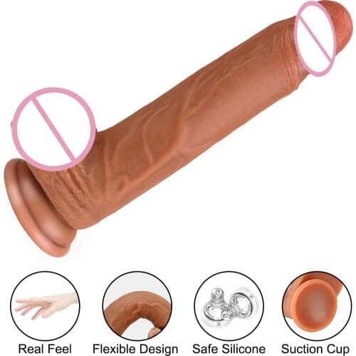 Super Huge Big Penis With Suction Cup Strapon Female Masturbation Sex Toys for Woman Skin feeling Realistic Dildo Butt Anal Plug