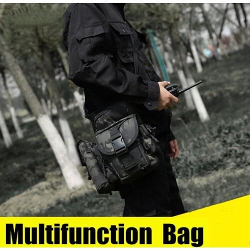 Outdoor Tactical Waist Bag Military Camouflage Nylon Leg Bags Hiking Travel Riding Sports Messenger Bag Accessory Bag