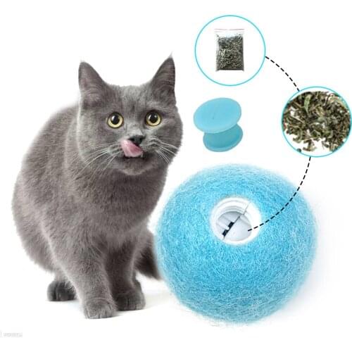Smart Cat Training Toy Pet Playing Ball Cat Toys Interactive Ball Catnip Pet Squeaky Supplies Products Toy For Cats Kittens New