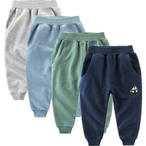 2-9 Years Solid New Cotton Trousers For Boys Girls Casual Sport Pants boy girl Enfant Garcon Kids Childrens Clothing 4 Colors