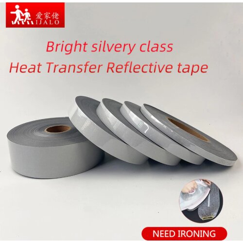 EASY DIY 1.0/1.5/2.0/2.5CM Heat Transfer Reflective tape material for iron on clothing bag shoes high visibile