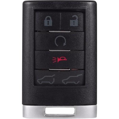 1 Pcs Replacement 6 Buttons Smart Keyless Remote Key Shell Case Fob For Cadillac Escalade High Quality