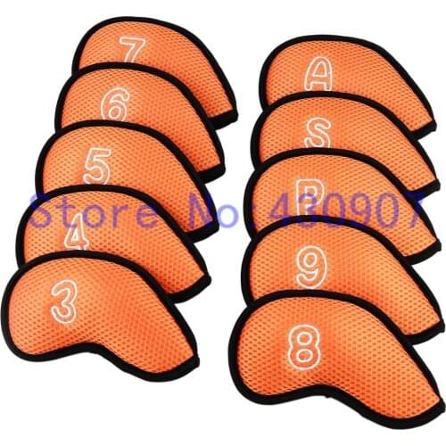 10pcs golf Iron cover Proctive Covers with Number Iron Club Head Cover 3-9 P A S